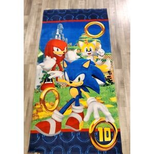 Sega Sonic The Hedgehog Unisex Beach Towel Multicolor 28x58